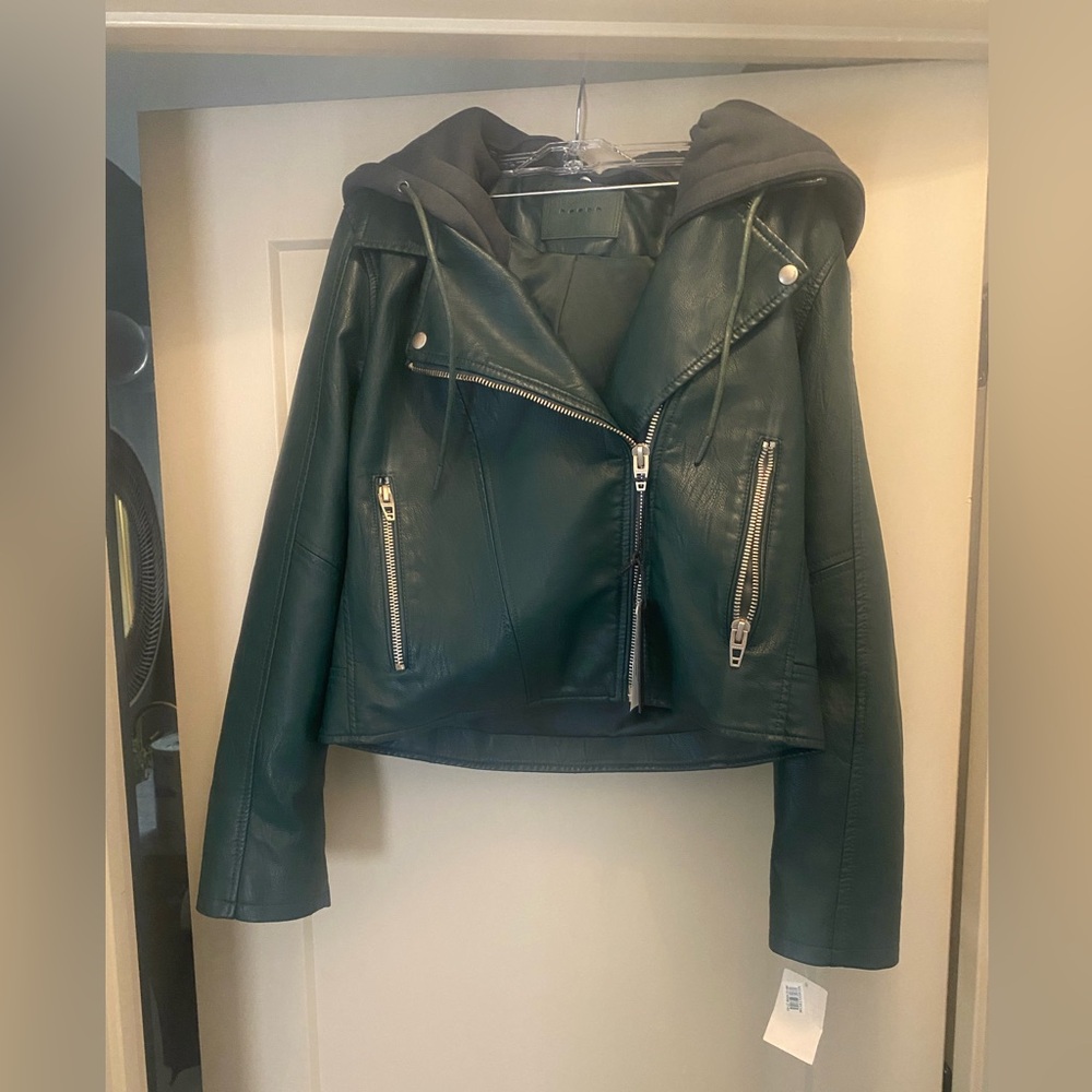 BlankNYC Meant To Be Faux Leather Moto Jacket - NWT SIZE L